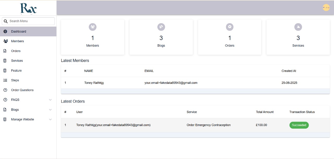 Luna Rx – Digital Contraceptive Care Platform project screenshot 4