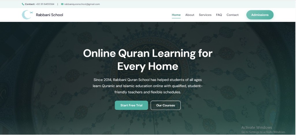 Rabbani School LMS & Staff System